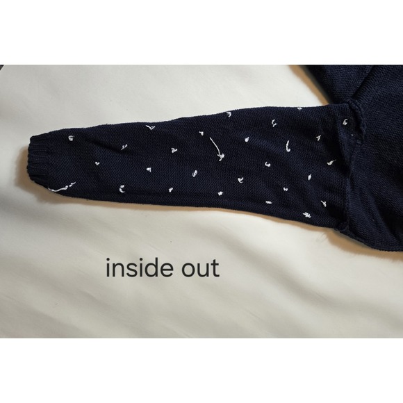 Vintage 1992 Eagle's Eye Morton Salt Girl Hand Knit Pullover Sweater Size M Vtg - Picture 13 of 16